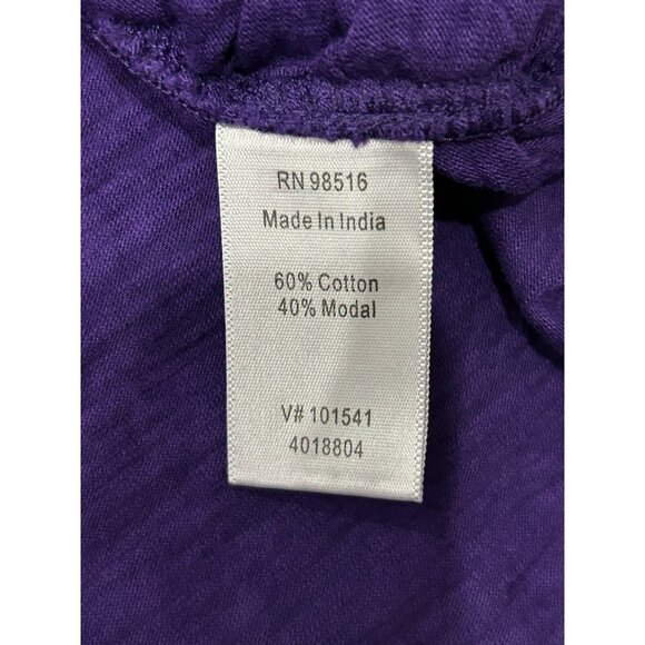 Coldwater Creek NWT Purple Sequin Embellished Short Sleeve Ruched Top Sz 3X - Picture 7 of 12